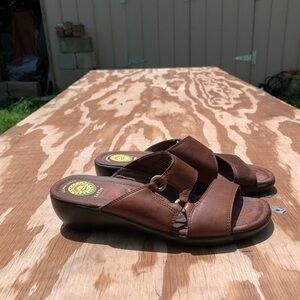 Earth Spirit Gelron 2000 brown Leather‎ Sandals Size 7.5 comfortable lonoke